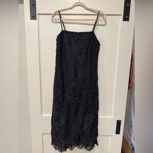 GAP Black Lace Midi Dress